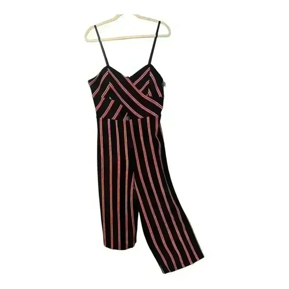 See You Monday Striped Wide Leg Jumpsuit, XL - Picture 1 of 7